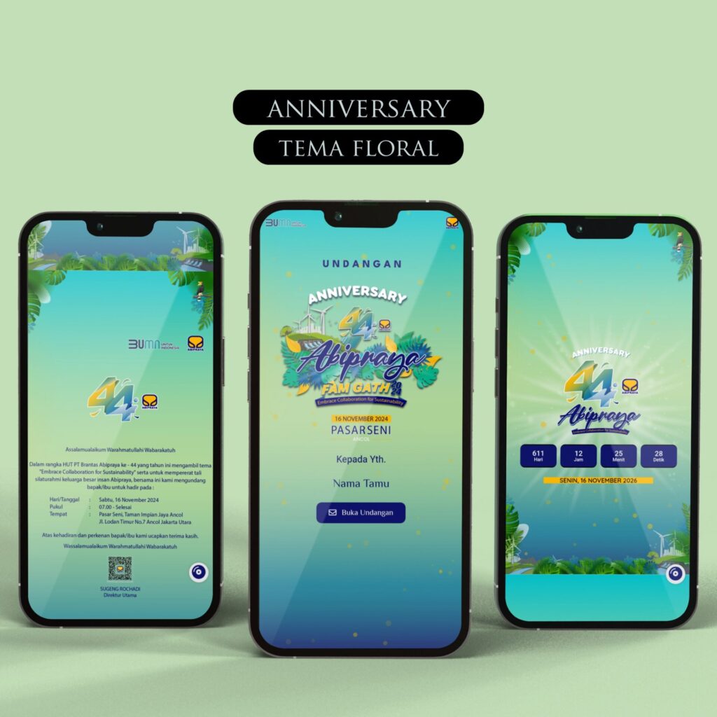 Mockup Anniversary Tema Floral