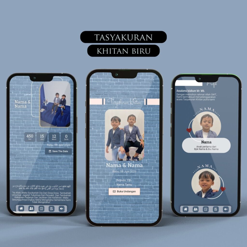 Mockup Tasyakuran Khitan BIru