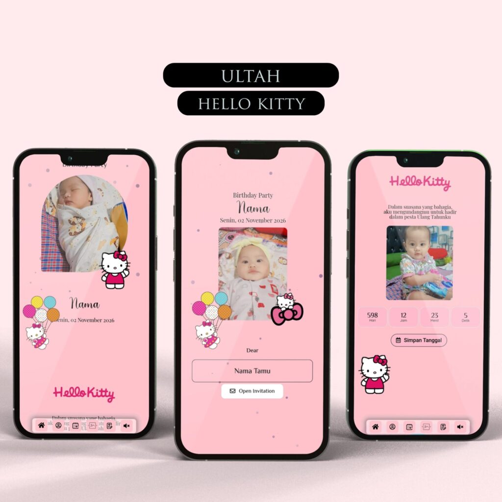 Mockup Ultah Hello Kitty
