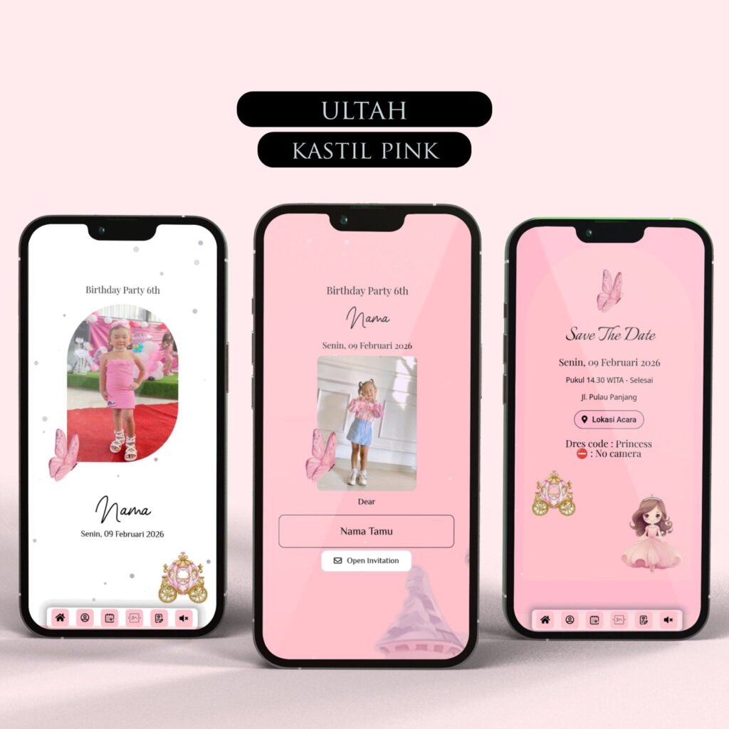 Mockup Ultah Kastil Pink